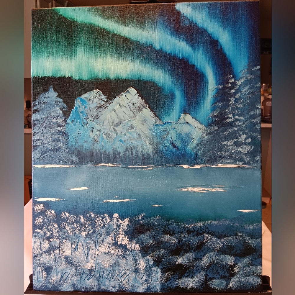 Aurora Borealis Oil Painting